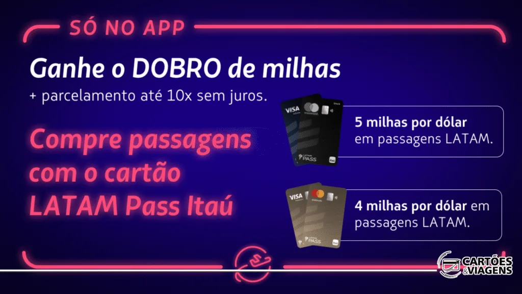 Pontuação em Dobro com Cartão LATAM