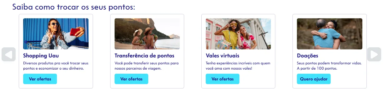 UAU Caixa -cartoes e viagens usar potos