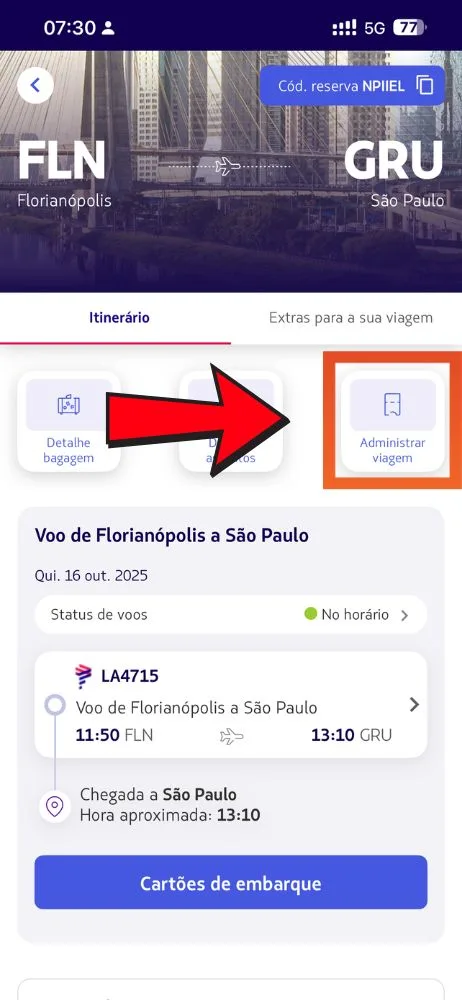 UPGRADE de cabine LATAM pelo celular