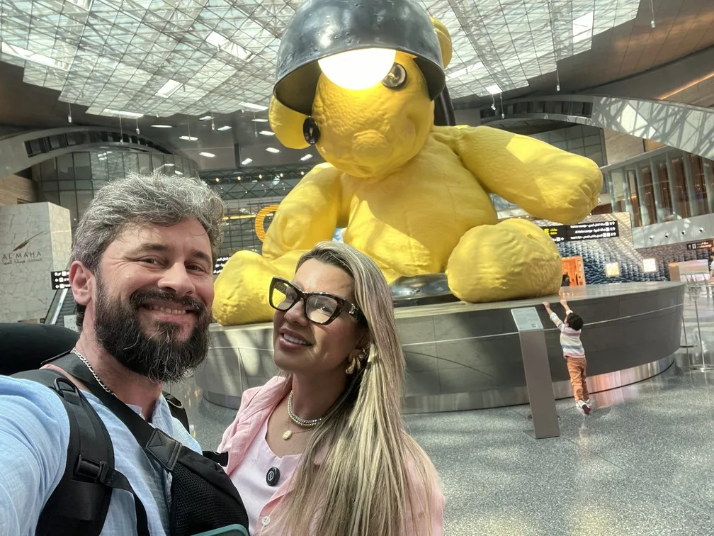 Voando de Executiva Qatar checkin 5