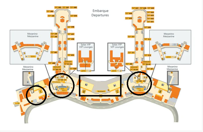 Sala VIP GOL GRU T2 — Review Completo da Sala VIP Doméstica da GOL em Guarulhos 1 Localização da Sala VIP GOL GRU T2