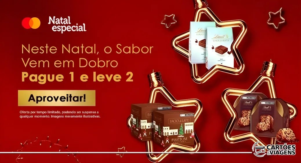 Natal Surpreenda: Pague 1 e Leve 2 no Especial de Panettones Mastercard!